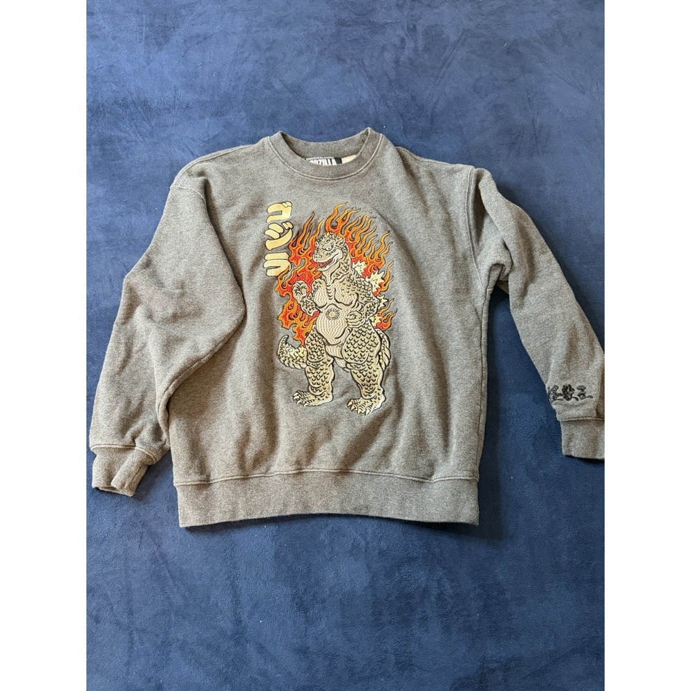 Middle Of Beyond Godzilla Kami French Terry Sweatshirt Mens Small Gray Pullover